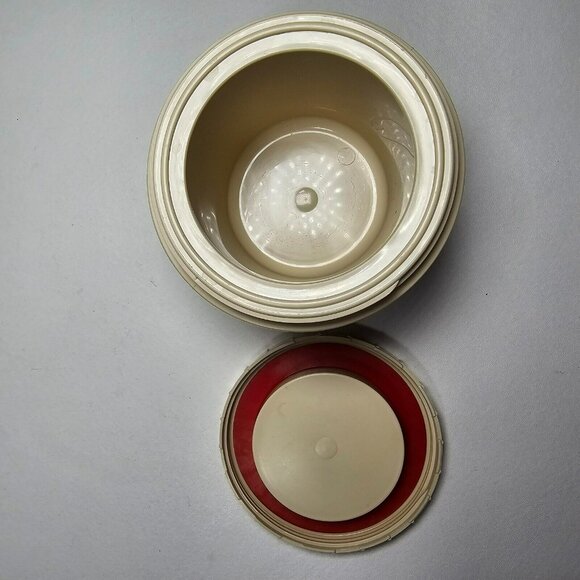 Vintage Thermos 8oz Insulated Soup Jar Container King Seeley 1155 Tan / Green - Picture 6 of 8